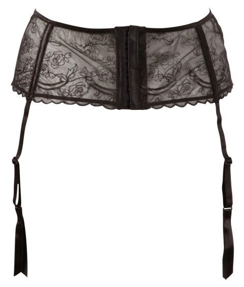 Cottelli Lingerie pas do pończoch czarny XL czteropunktowy haftowany Cottelli Lingerie pas do pończoch czarny XL czteropunktowy haftowany