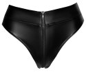 Noir Handmade XL - Czarne majtki matowe z dwukierunkowym zamkiem