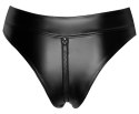 Noir Handmade L Matowe Czarne Majteczki z Dwukierunkowym Zamkiem