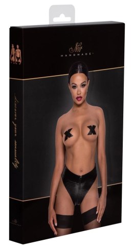 Noir Handmade Powerwetlook Majtki Czarne Matowe z Zamkiem M