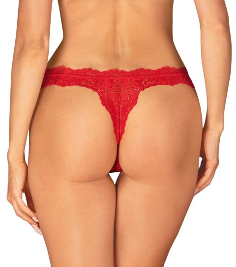 Obsessive Amor Cherris Stringi Koronkowe Czerwone S/M z Ozdobą Obsessive Amor Cherris Stringi Koronkowe Czerwone S/M z Ozdobą