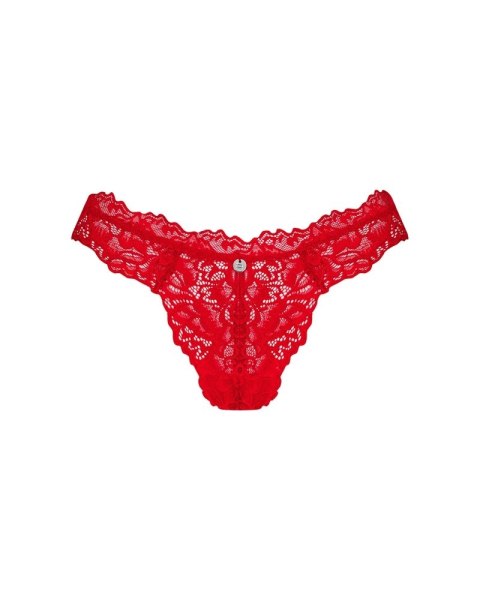 Obsessive Amor Cherris Stringi Koronkowe Czerwone S/M z Ozdobą Obsessive Amor Cherris Stringi Koronkowe Czerwone S/M z Ozdobą