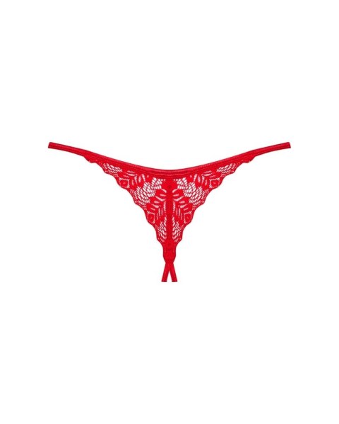 Obsessive Ingridia Stringi Koronkowe Czerwone XL/2XL Komfortowy Kroj Obsessive Ingridia Stringi Koronkowe Czerwone XL/2XL Komfortowy Kroj