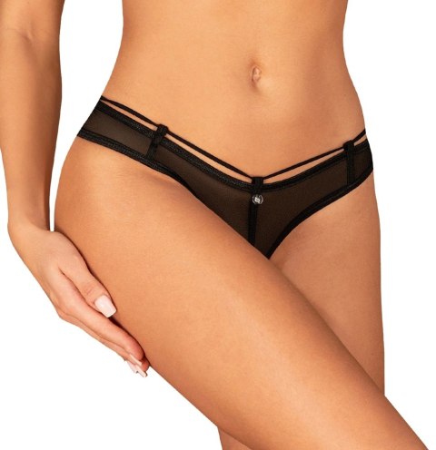 Obsessive Roxelia stringi z siateczki bezszwowe bez kroku M/L czarne Obsessive Roxelia stringi z siateczki bezszwowe bez kroku M/L czarne