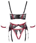 Cottelli Bondage zestaw 3-częściowy XL z mankietami i pasem do pończoch