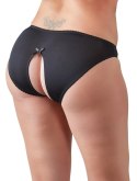 Cottelli CURVES Figi XL z koronką i otwartą konstrukcją, czarne