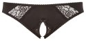 Cottelli CURVES Figi XL z koronką i otwartą konstrukcją, czarne