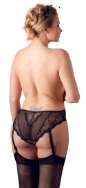Cottelli CURVES majtki modelujące z paskami do pończoch 2XL czarne