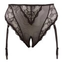 Cottelli CURVES majtki modelujące z paskami do pończoch 2XL czarne