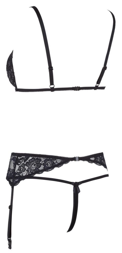Cottelli Collection Zestaw Lingerie 3-częściowy Czarna Koronka L Cottelli Collection Zestaw Lingerie 3-częściowy Czarna Koronka L