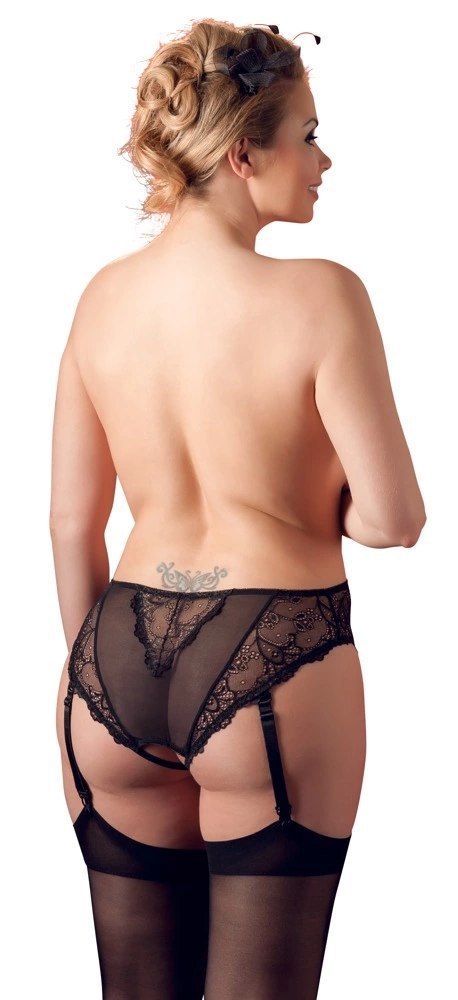 Cottelli Curves Majtki Modelujące z Paskami do Pończoch 4XL Czarny Cottelli Curves Majtki Modelujące z Paskami do Pończoch 4XL Czarny