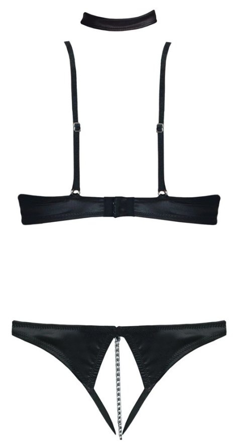 Cottelli LINGERIE komplet z haftem kwiatowym 75B/S czarny Cottelli LINGERIE komplet z haftem kwiatowym 75B/S czarny