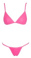 Cottelli Lingerie Bikini 2-częściowe rożowe L neonowy połysk