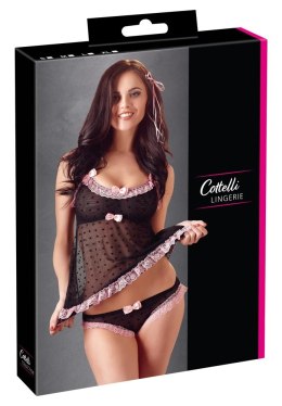 Cottelli Lingerie Komplet Nocny Serduszka Rożowa Koronka M