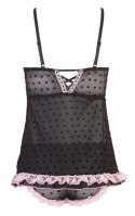 Cottelli Lingerie Komplet Nocny Serduszka Rożowa Koronka M