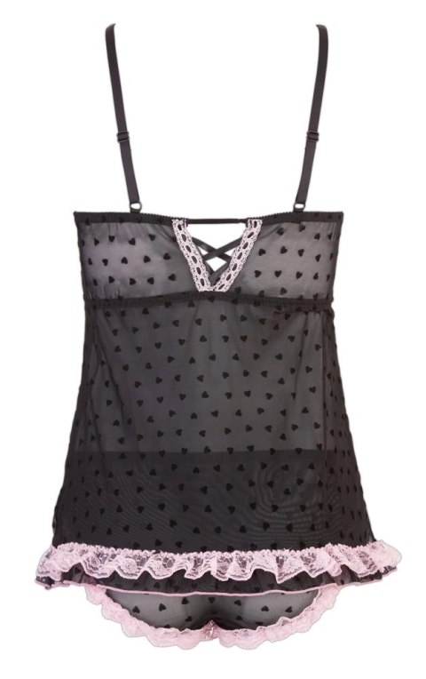 Cottelli Lingerie Komplet Nocny Serduszka Rożowa Koronka M Cottelli Lingerie Komplet Nocny Serduszka Rożowa Koronka M