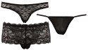 Cottelli Lingerie Zestaw 3 par majtek damskich M koronka stringi