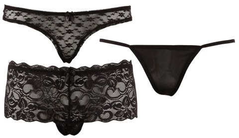 Cottelli Lingerie Zestaw 3 par majtek damskich M koronka stringi Cottelli Lingerie Zestaw 3 par majtek damskich M koronka stringi