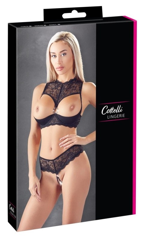 Cottelli Lingerie komplet koronkowy 2-częściowy 75B/S czarny Cottelli Lingerie komplet koronkowy 2-częściowy 75B/S czarny