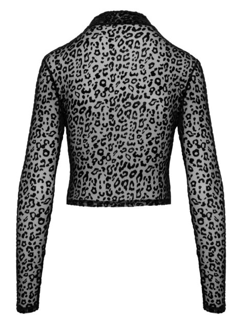 Noir Top Mesh Długi Rękaw Czarny Panterka M Noir Top Mesh Długi Rękaw Czarny Panterka M
