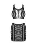 Obsessive Top i Spodniczka Czarny S-L - Elastyczny Komplet Damski