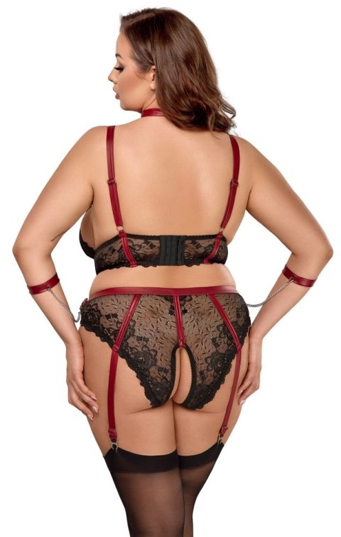 Cottelli Bondage Plus Zestaw Koronkowy 2-częściowy XL, czarno-czerwony Cottelli Bondage Plus Zestaw Koronkowy 2-częściowy XL, czarno-czerwony