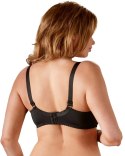 Cottelli Curves biustonosz na fiszbinach z odkrytymi miseczkami 95D czarny