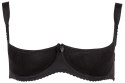 Cottelli Curves biustonosz na fiszbinach z odkrytymi miseczkami 95D czarny