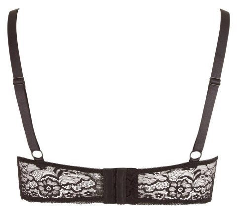 Cottelli Curves biustonosz z odkrytym biustem, paski, czarny, 95E Cottelli Curves biustonosz z odkrytym biustem, paski, czarny, 95E