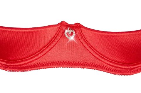 Cottelli Lingerie 3-częściowy komplet satynowy czerwony 75B/S Cottelli Lingerie 3-częściowy komplet satynowy czerwony 75B/S