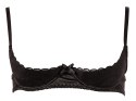 Cottelli Lingerie biustonosz na fiszbinach z haftkami czarny 75C