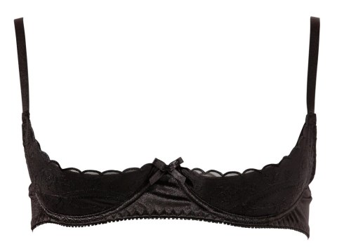 Cottelli Lingerie biustonosz z fiszbinami, czarny, 85C, dekoracyjne haftki Cottelli Lingerie biustonosz z fiszbinami, czarny, 85C, dekoracyjne haftki