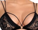 Cottelli Lingerie komplet koronkowy biustonosz i figi XL czarny
