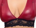 Cottelli Collection Bondage 2-częściowy komplet koronkowy czerwono-czarny 2XL