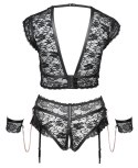 Cottelli Collection Bondage Komplet Koronkowy 4XL z Kajdankami
