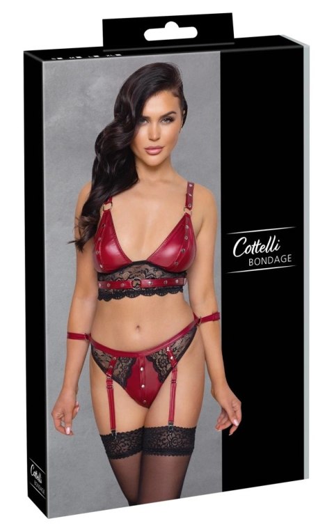 Cottelli Collection Bondage Zestaw Czerwony XL z Koronką i Paskami Cottelli Collection Bondage Zestaw Czerwony XL z Koronką i Paskami