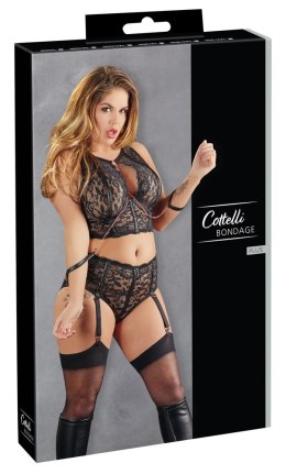 Cottelli Collection Bondage Zestaw Koronkowy 85D/L z Kajdankami i Łańcuszkami