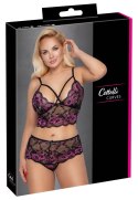 Cottelli Curves Komplet Koronkowy Biustonosz i Majtki XL/2XL Czarny