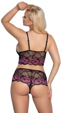 Cottelli Curves Komplet Koronkowy Biustonosz i Majtki XL/2XL Czarny
