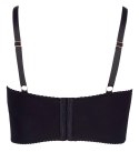 Cottelli Curves Longline biustonosz czarny z koronką i detalami rożowe złoto 95F