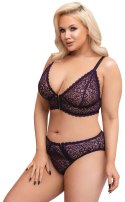 Cottelli Curves komplet 2-częściowy fioletowa koronka 2XL
