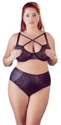 Cottelli Curves komplet bielizny 85E/L fioletowy z fiszbinami i wysokim stanem