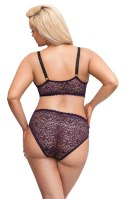 Cottelli Curves komplet koronkowy fioletowy 2-częściowy 4XL