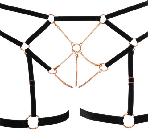 Cottelli Lingerie komplet L - biustonosz z łańcuszkami i koronka, rożowe złoto Cottelli Lingerie komplet L - biustonosz z łańcuszkami i koronka, rożowe złoto