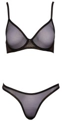 Cottelli Lingerie komplet siateczkowy 2-częściowy z brokatem 85B/L