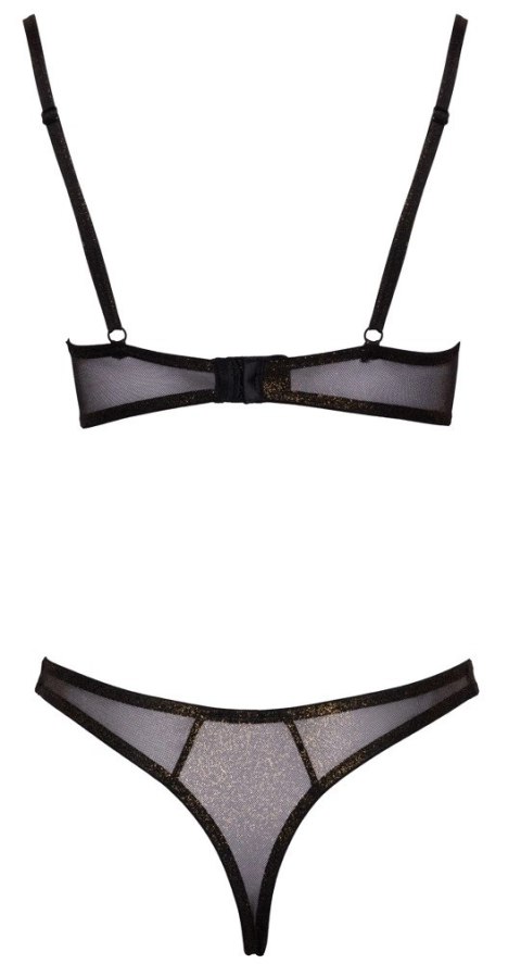 Cottelli Lingerie komplet siateczkowy 2-częściowy z brokatem 85B/L Cottelli Lingerie komplet siateczkowy 2-częściowy z brokatem 85B/L