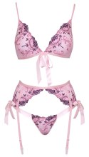 Kissable 3-częściowy komplet bielizny kwiatowy rożowy L/XL