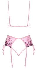 Kissable 3-częściowy komplet bielizny kwiatowy rożowy L/XL