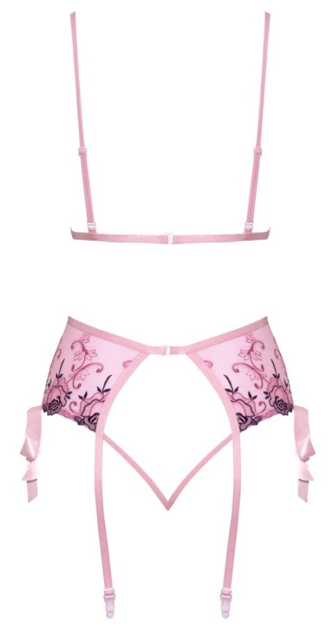 Kissable 3-częściowy komplet bielizny kwiatowy rożowy L/XL Kissable 3-częściowy komplet bielizny kwiatowy rożowy L/XL