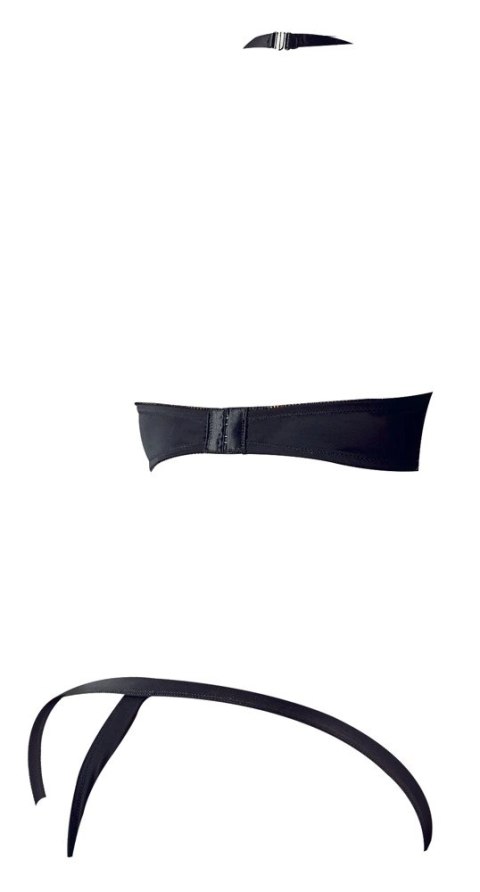 Cottelli Collection Zestaw Bielizny Otwarty Biustonosz + Stringi Czarny 85B/L Cottelli Collection Zestaw Bielizny Otwarty Biustonosz + Stringi Czarny 85B/L
